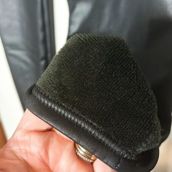 Black Fleece Lined Faux Leather Leggings Women’s Small High Rise Stylish Winter - Picture 4 of 5